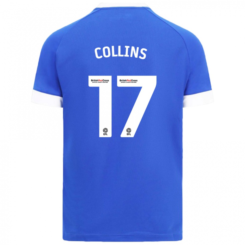 Gyermek Jamilu Collins #17 Égszínkék Hazai Jersey 2024/25 Mez Póló Ing