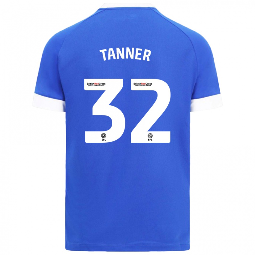 Gyermek Ollie Tanner #32 Égszínkék Hazai Jersey 2024/25 Mez Póló Ing