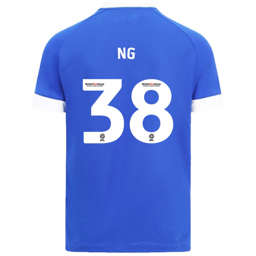 Gyermek Perry Ng #38 Égszínkék Hazai Jersey 2024/25 Mez Póló Ing