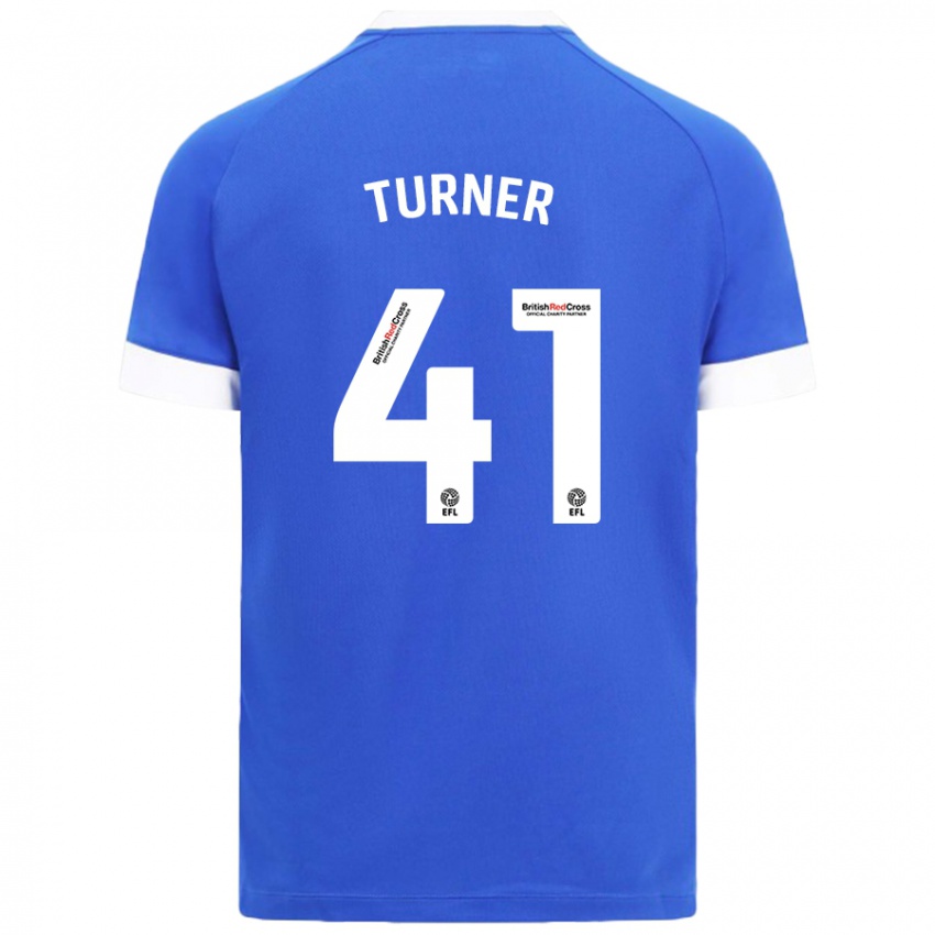 Gyermek Matthew Turner #41 Égszínkék Hazai Jersey 2024/25 Mez Póló Ing