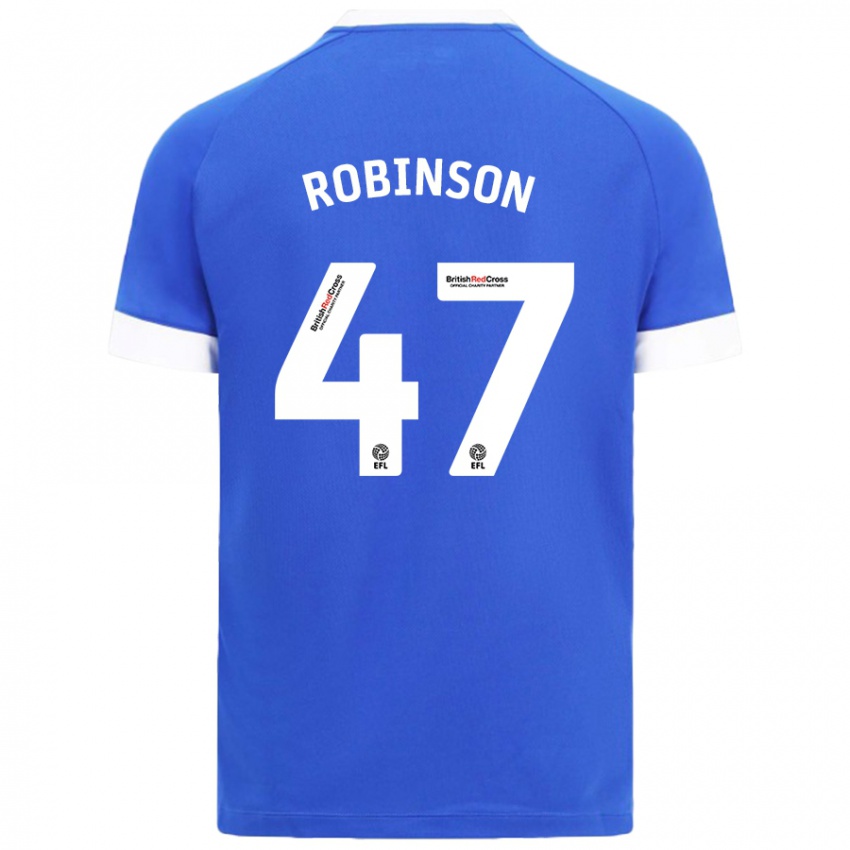 Gyermek Callum Robinson #47 Égszínkék Hazai Jersey 2024/25 Mez Póló Ing