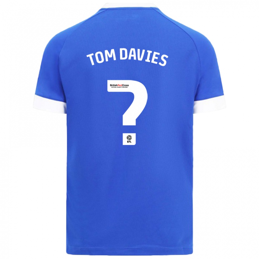 Gyermek Tom Davies #0 Égszínkék Hazai Jersey 2024/25 Mez Póló Ing