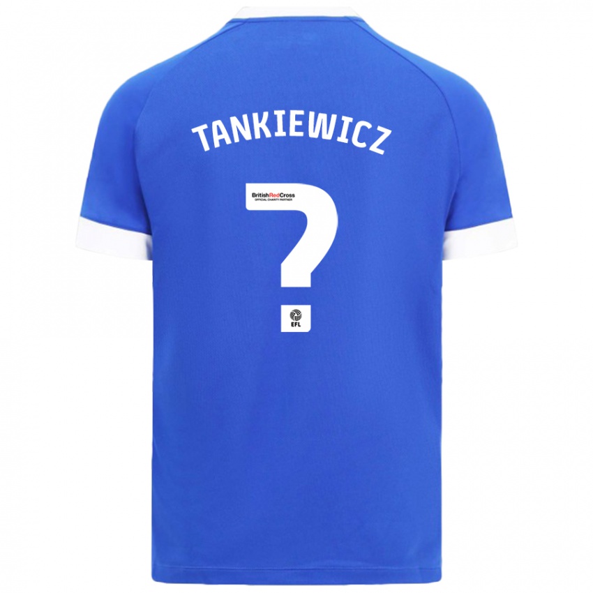 Gyermek Rob Tankiewicz #0 Égszínkék Hazai Jersey 2024/25 Mez Póló Ing