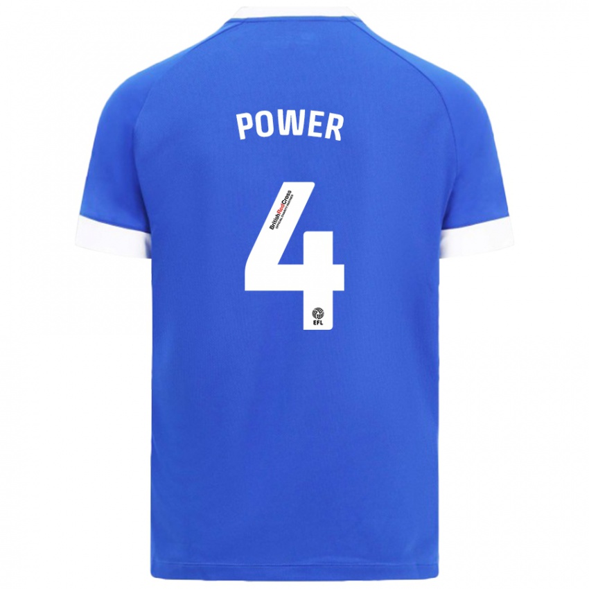 Gyermek Hannah Power #4 Égszínkék Hazai Jersey 2024/25 Mez Póló Ing