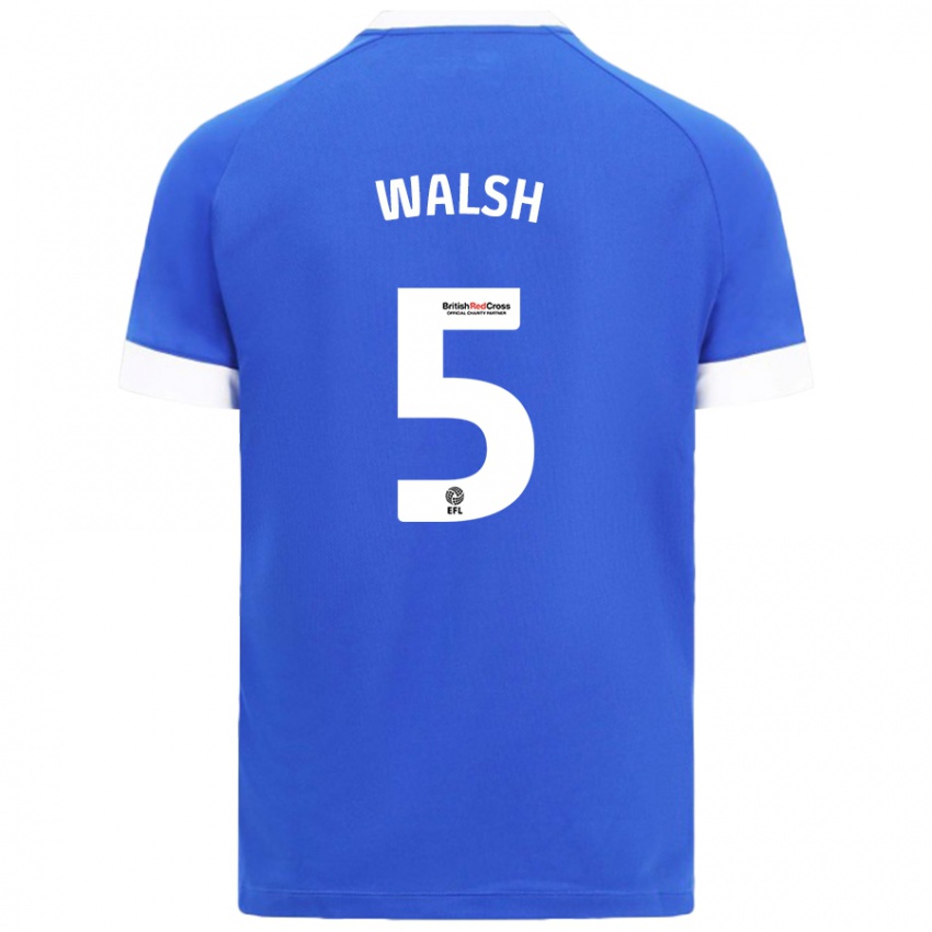 Gyermek Siobhan Walsh #5 Égszínkék Hazai Jersey 2024/25 Mez Póló Ing