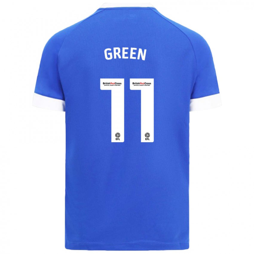 Gyermek Danielle Green #11 Égszínkék Hazai Jersey 2024/25 Mez Póló Ing