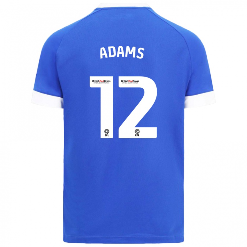 Gyermek Kelly Adams #12 Égszínkék Hazai Jersey 2024/25 Mez Póló Ing