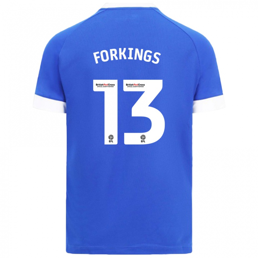 Gyermek Amelia Forkings #13 Égszínkék Hazai Jersey 2024/25 Mez Póló Ing