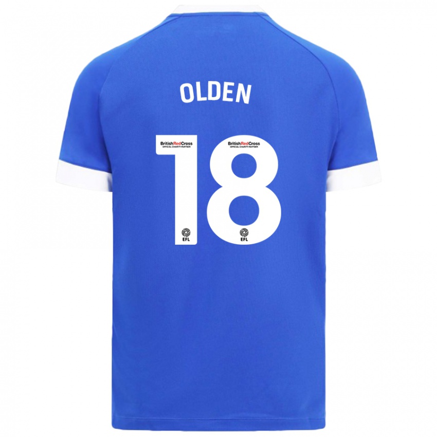 Gyermek Mackenzie Olden #18 Égszínkék Hazai Jersey 2024/25 Mez Póló Ing