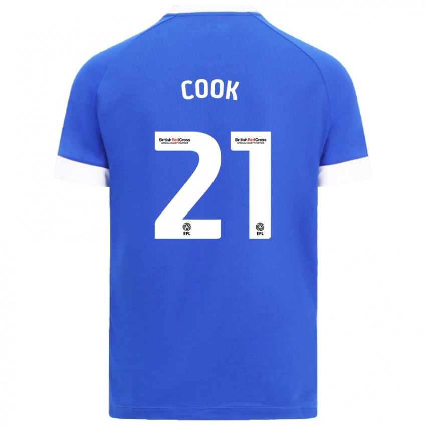 Gyermek Mikayla Cook #21 Égszínkék Hazai Jersey 2024/25 Mez Póló Ing