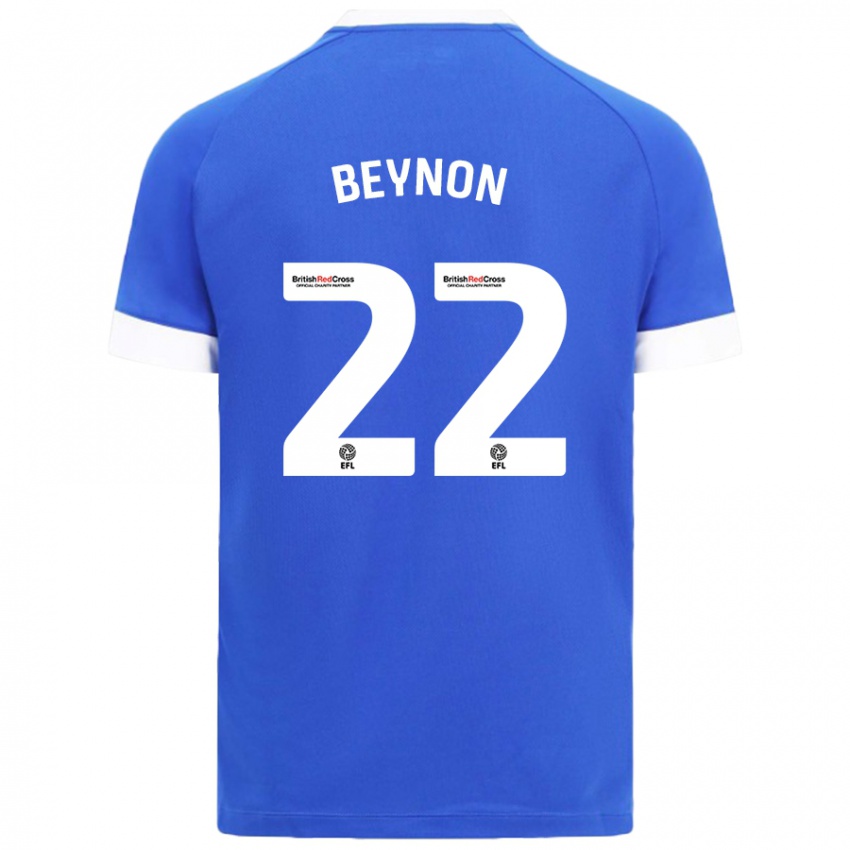 Gyermek Emma Beynon #22 Égszínkék Hazai Jersey 2024/25 Mez Póló Ing