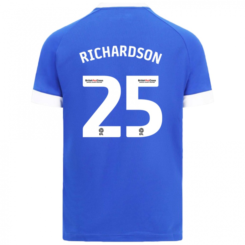 Gyermek Tija Richardson #25 Égszínkék Hazai Jersey 2024/25 Mez Póló Ing