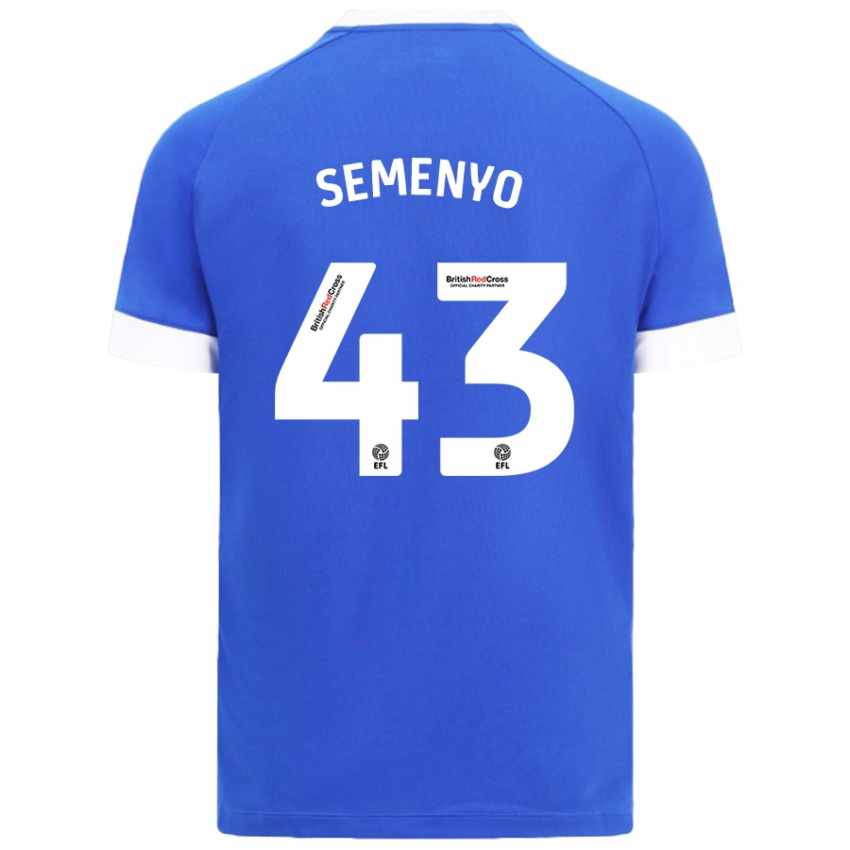 Gyermek Jai Semenyo #43 Égszínkék Hazai Jersey 2024/25 Mez Póló Ing