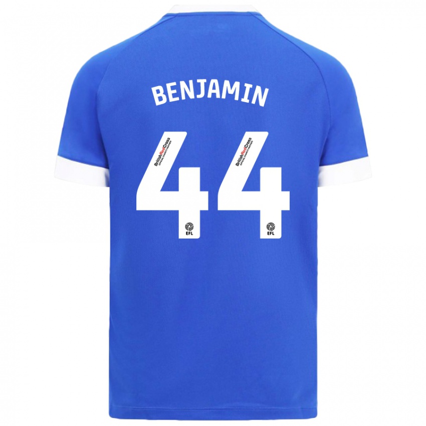 Gyermek Xavier Benjamin #44 Égszínkék Hazai Jersey 2024/25 Mez Póló Ing