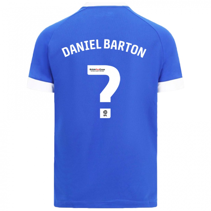 Gyermek Daniel Barton #0 Égszínkék Hazai Jersey 2024/25 Mez Póló Ing