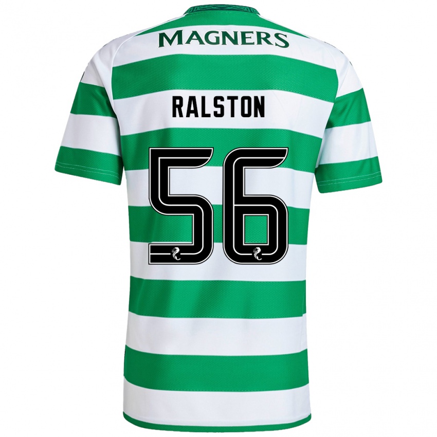 Gyermek Anthony Ralston #56 Zöld Fehér Hazai Jersey 2024/25 Mez Póló Ing