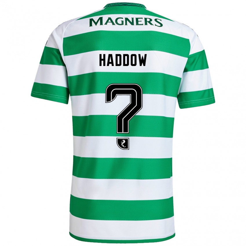 Gyermek Aiden Haddow #0 Zöld Fehér Hazai Jersey 2024/25 Mez Póló Ing