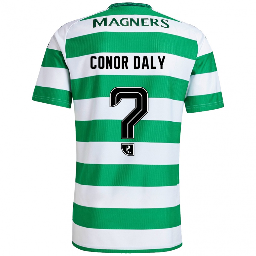 Gyermek Conor Daly #0 Zöld Fehér Hazai Jersey 2024/25 Mez Póló Ing