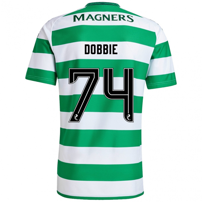 Gyermek Lewis Dobbie #74 Zöld Fehér Hazai Jersey 2024/25 Mez Póló Ing