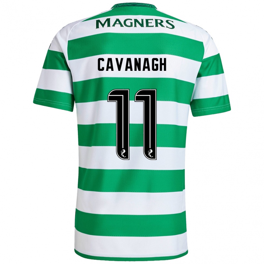 Gyermek Colette Cavanagh #11 Zöld Fehér Hazai Jersey 2024/25 Mez Póló Ing