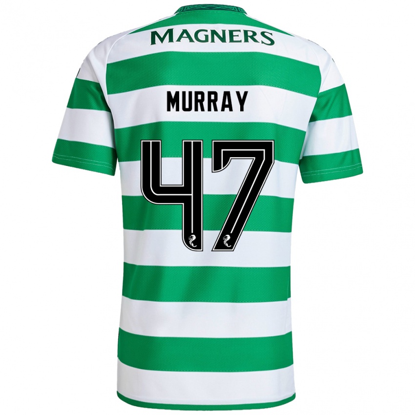 Gyermek Dane Murray #47 Zöld Fehér Hazai Jersey 2024/25 Mez Póló Ing