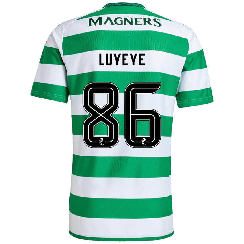 Gyermek Benny-Jackson Luyeye #86 Zöld Fehér Hazai Jersey 2024/25 Mez Póló Ing