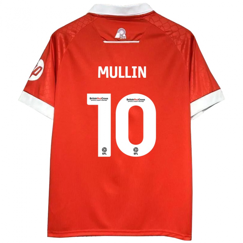 Gyermek Paul Mullin #10 Piros Fehér Hazai Jersey 2024/25 Mez Póló Ing