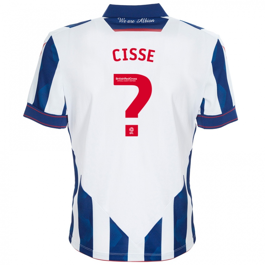 Gyermek Ben Cisse #0 Fehér Sötétkék Hazai Jersey 2024/25 Mez Póló Ing