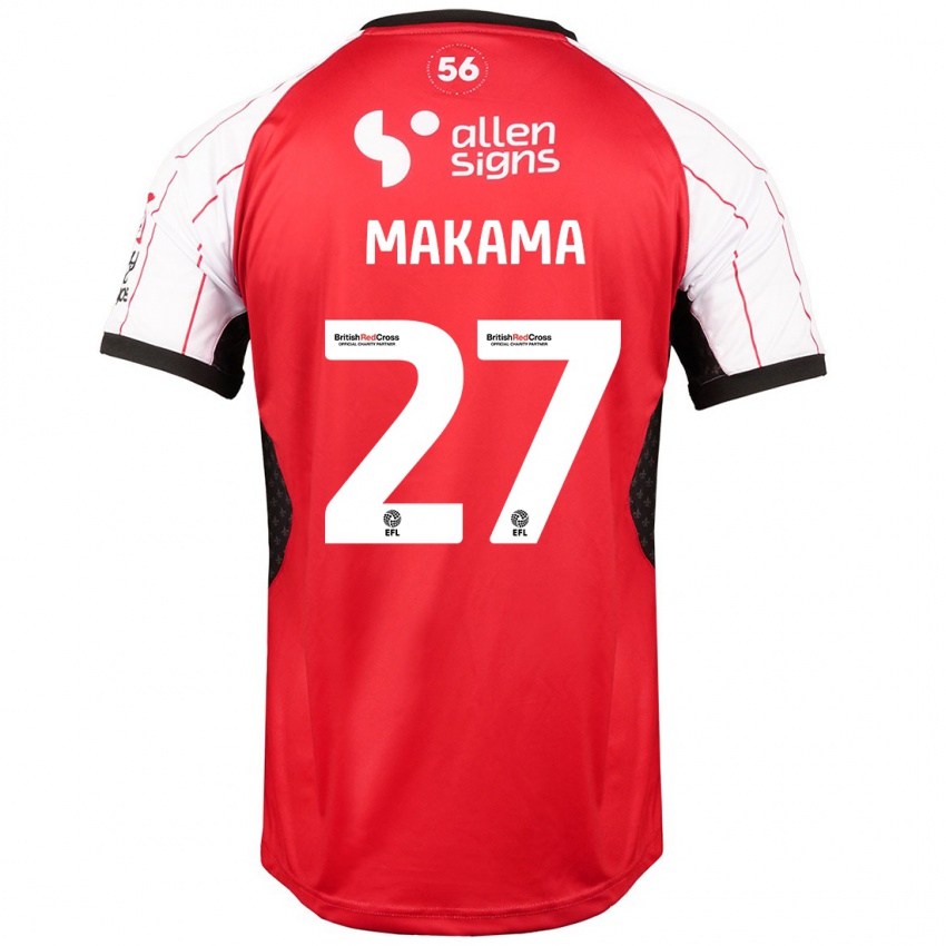 Gyermek Jovon Makama #27 Fehér Hazai Jersey 2024/25 Mez Póló Ing