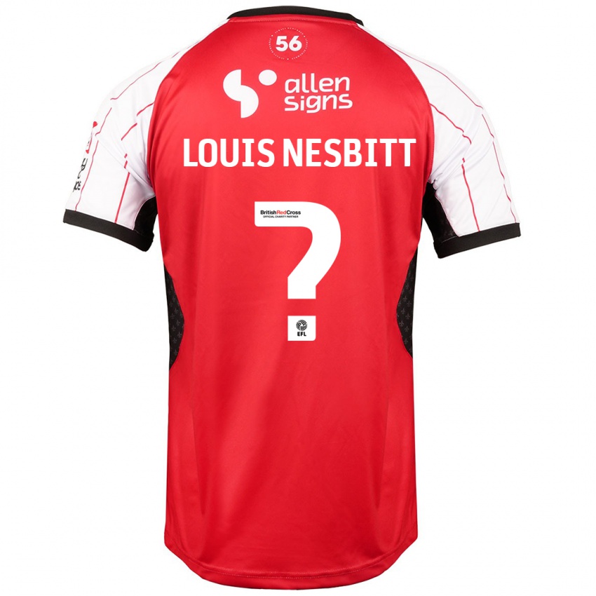 Gyermek Louis Nesbitt #0 Fehér Hazai Jersey 2024/25 Mez Póló Ing