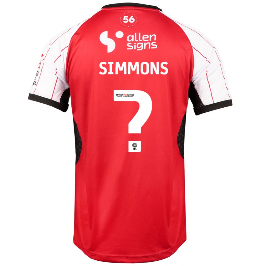 Gyermek Noah Simmons #0 Fehér Hazai Jersey 2024/25 Mez Póló Ing