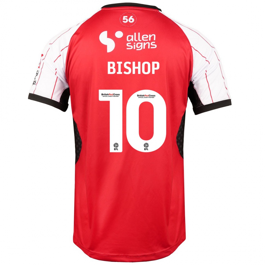 Gyermek Teddy Bishop #10 Fehér Hazai Jersey 2024/25 Mez Póló Ing