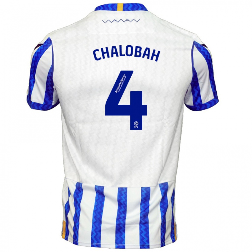 Gyermek Nathaniel Chalobah #4 Kék Fehér Hazai Jersey 2024/25 Mez Póló Ing