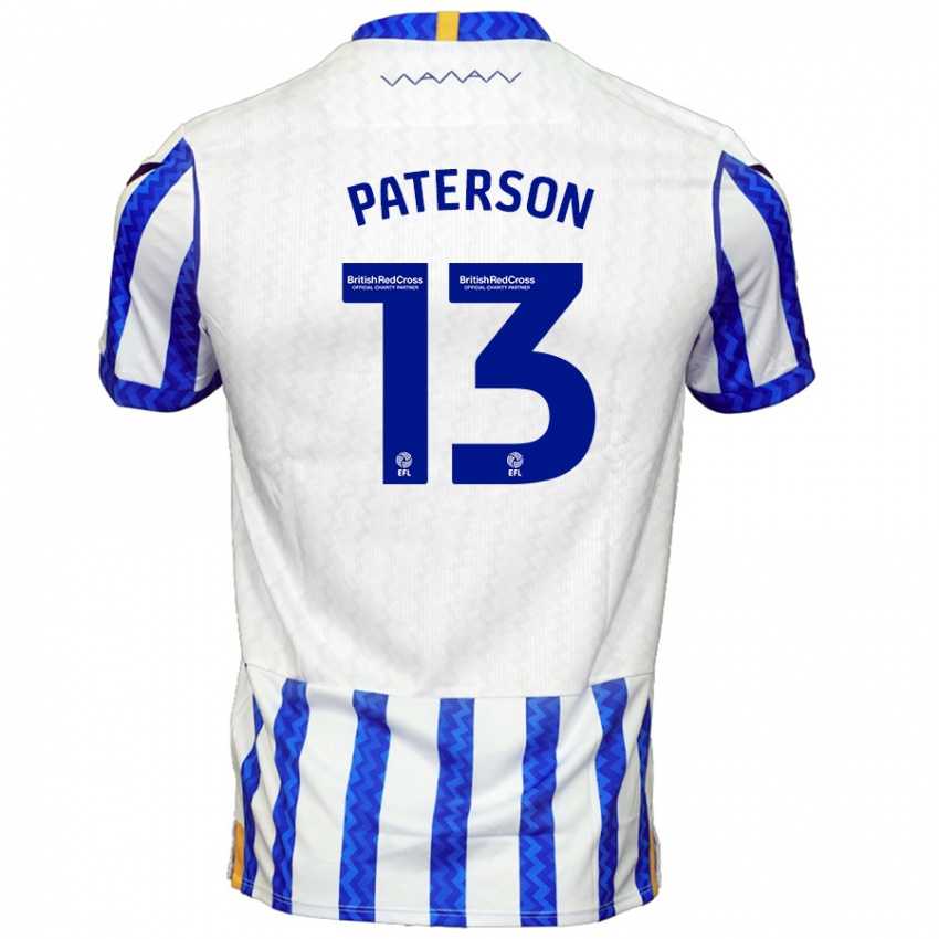 Gyermek Callum Paterson #13 Kék Fehér Hazai Jersey 2024/25 Mez Póló Ing