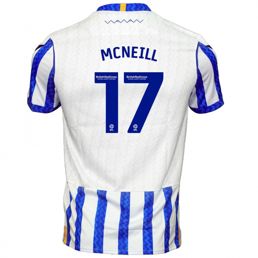 Gyermek Charlie Mcneill #17 Kék Fehér Hazai Jersey 2024/25 Mez Póló Ing