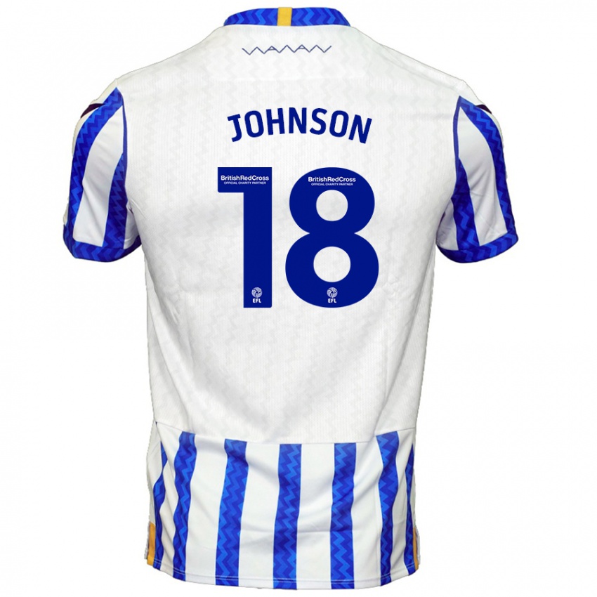 Gyermek Marvin Johnson #18 Kék Fehér Hazai Jersey 2024/25 Mez Póló Ing