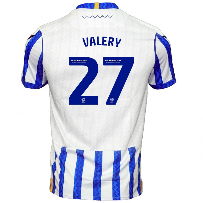 Gyermek Yan Valery #27 Kék Fehér Hazai Jersey 2024/25 Mez Póló Ing