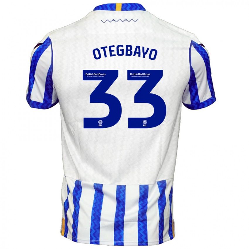 Gyermek Gabriel Otegbayo #33 Kék Fehér Hazai Jersey 2024/25 Mez Póló Ing