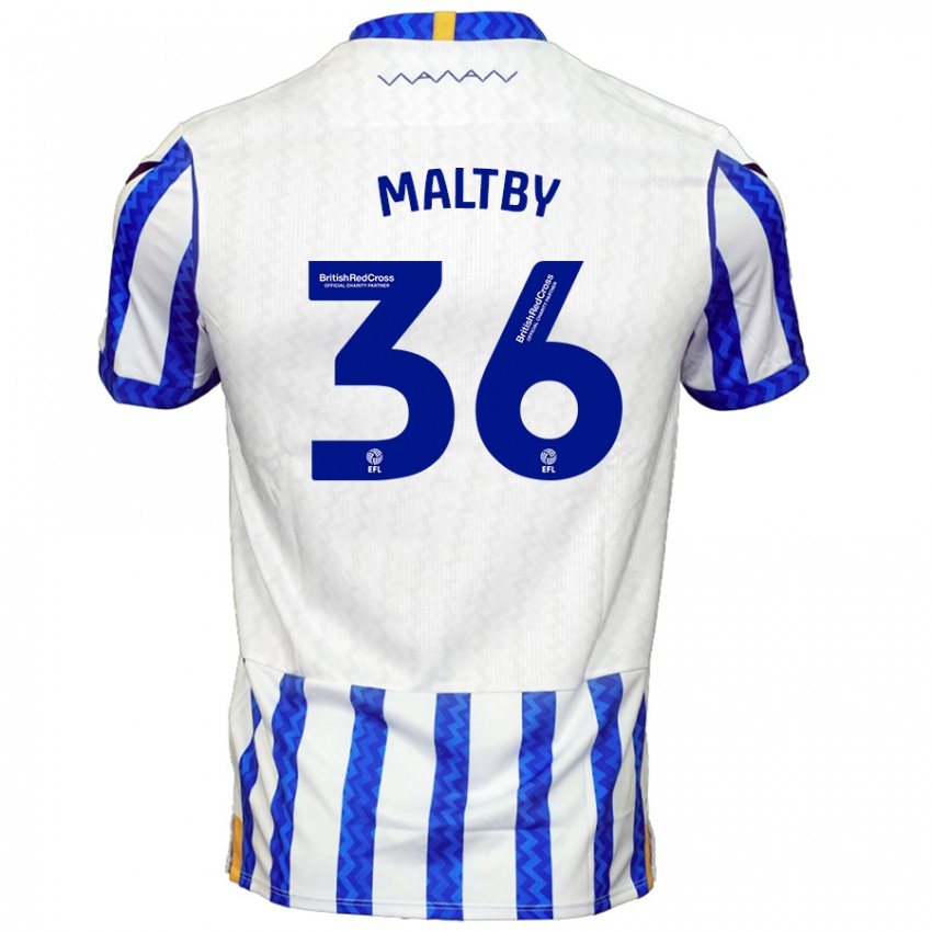 Gyermek Mackenzie Maltby #36 Kék Fehér Hazai Jersey 2024/25 Mez Póló Ing