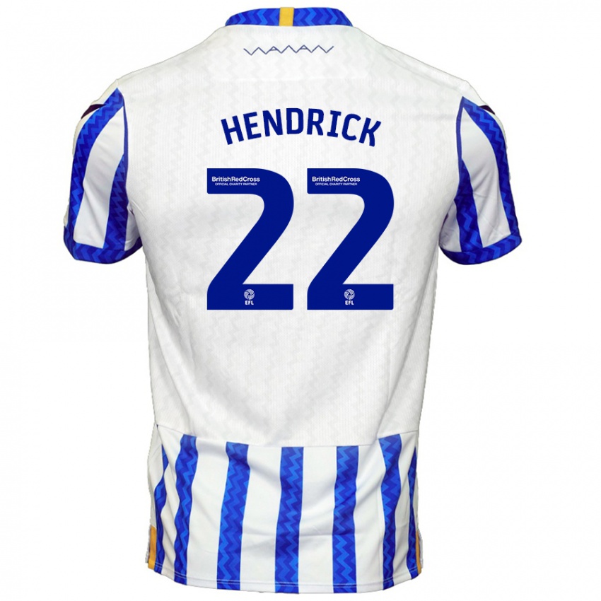 Gyermek Jeff Hendrick #22 Kék Fehér Hazai Jersey 2024/25 Mez Póló Ing