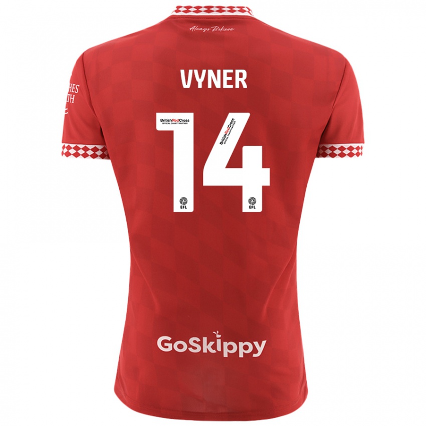 Gyermek Zak Vyner #14 Piros Hazai Jersey 2024/25 Mez Póló Ing