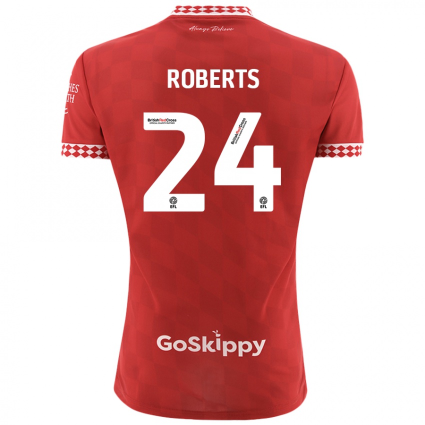 Gyermek Haydon Roberts #24 Piros Hazai Jersey 2024/25 Mez Póló Ing