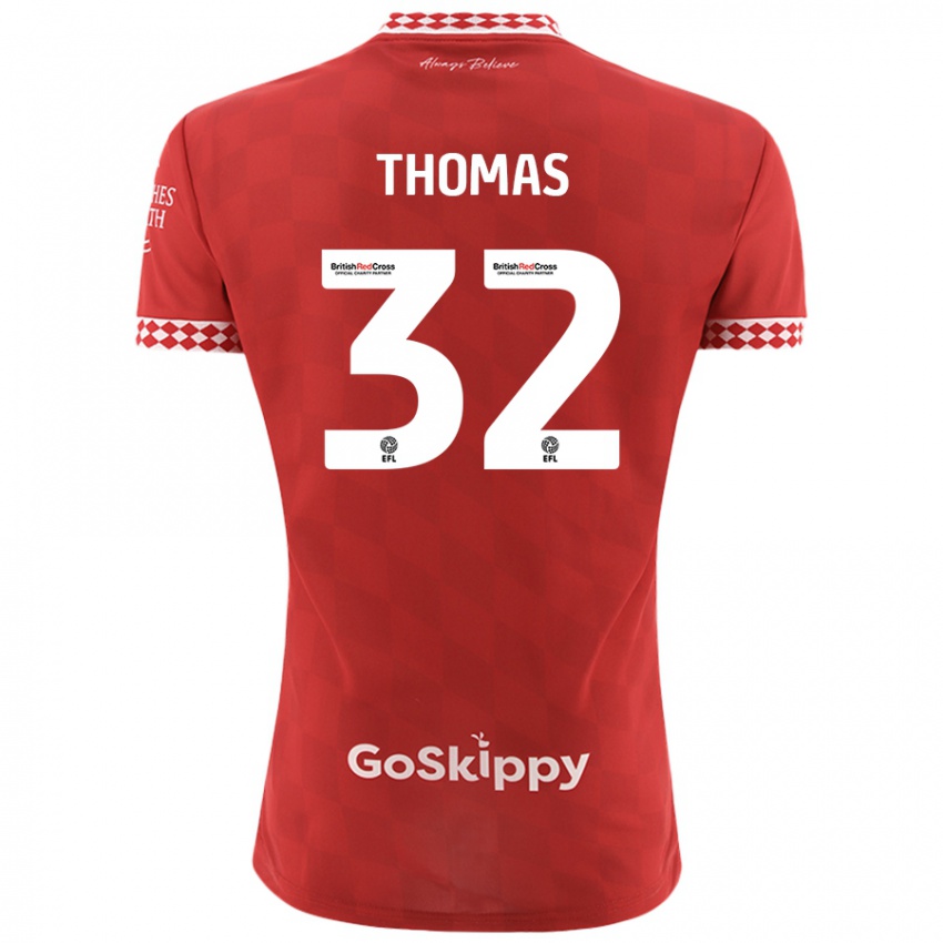 Gyermek Lewis Thomas #32 Piros Hazai Jersey 2024/25 Mez Póló Ing