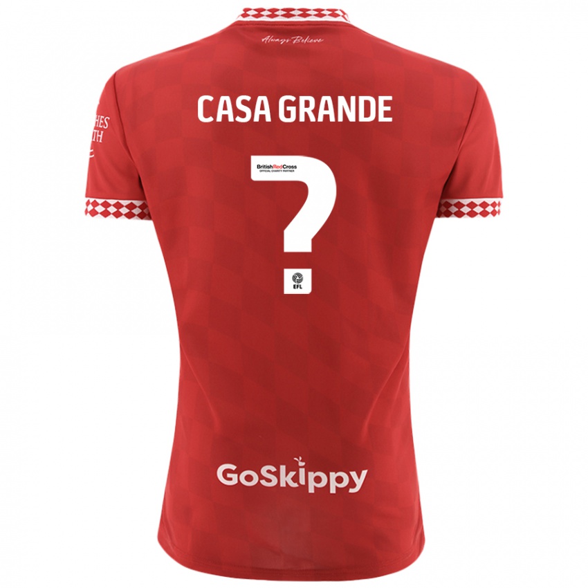 Gyermek Josey Casa-Grande #0 Piros Hazai Jersey 2024/25 Mez Póló Ing