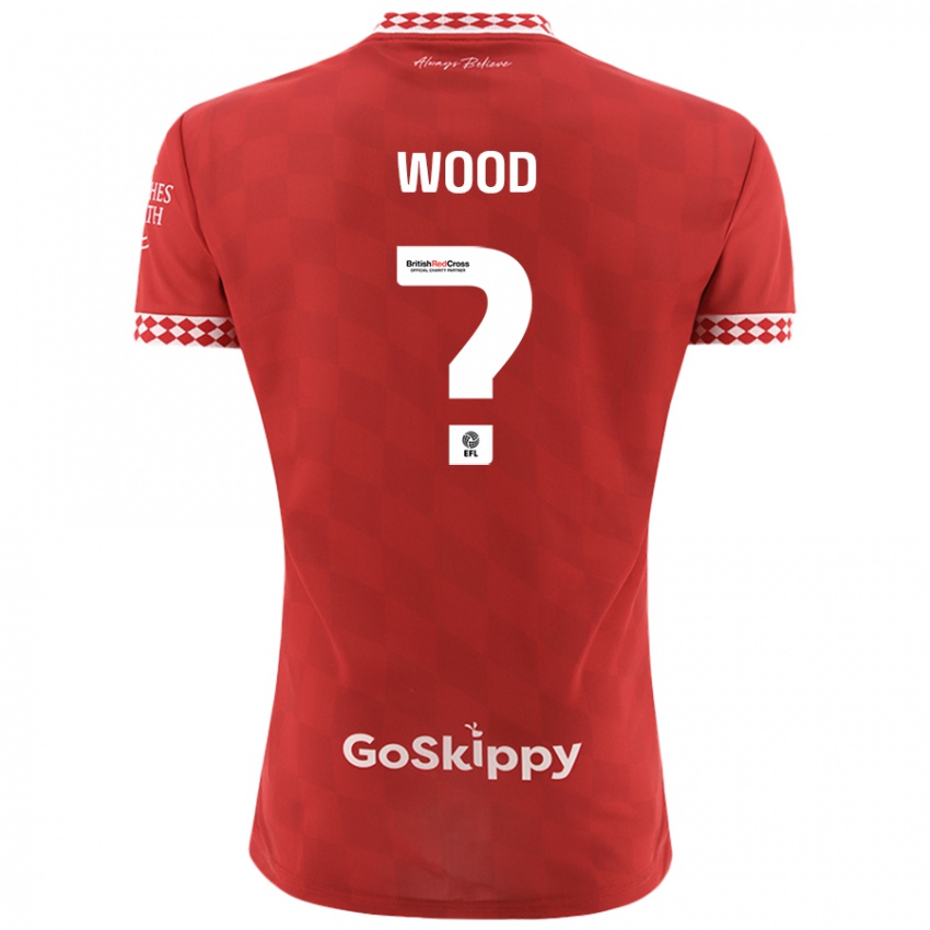 Gyermek Callum Wood #0 Piros Hazai Jersey 2024/25 Mez Póló Ing