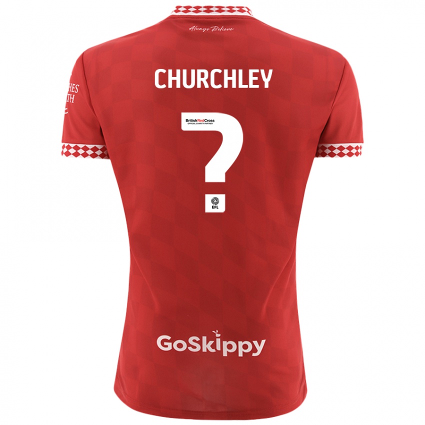 Gyermek Kai Churchley #0 Piros Hazai Jersey 2024/25 Mez Póló Ing