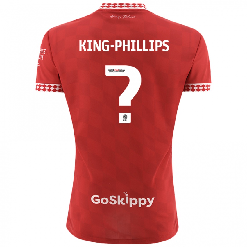 Gyermek Zac King-Phillips #0 Piros Hazai Jersey 2024/25 Mez Póló Ing