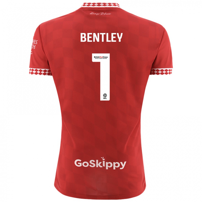 Gyermek Fran Bentley #1 Piros Hazai Jersey 2024/25 Mez Póló Ing