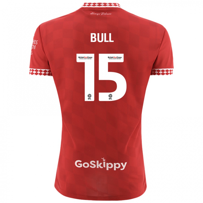 Gyermek Jasmine Bull #15 Piros Hazai Jersey 2024/25 Mez Póló Ing