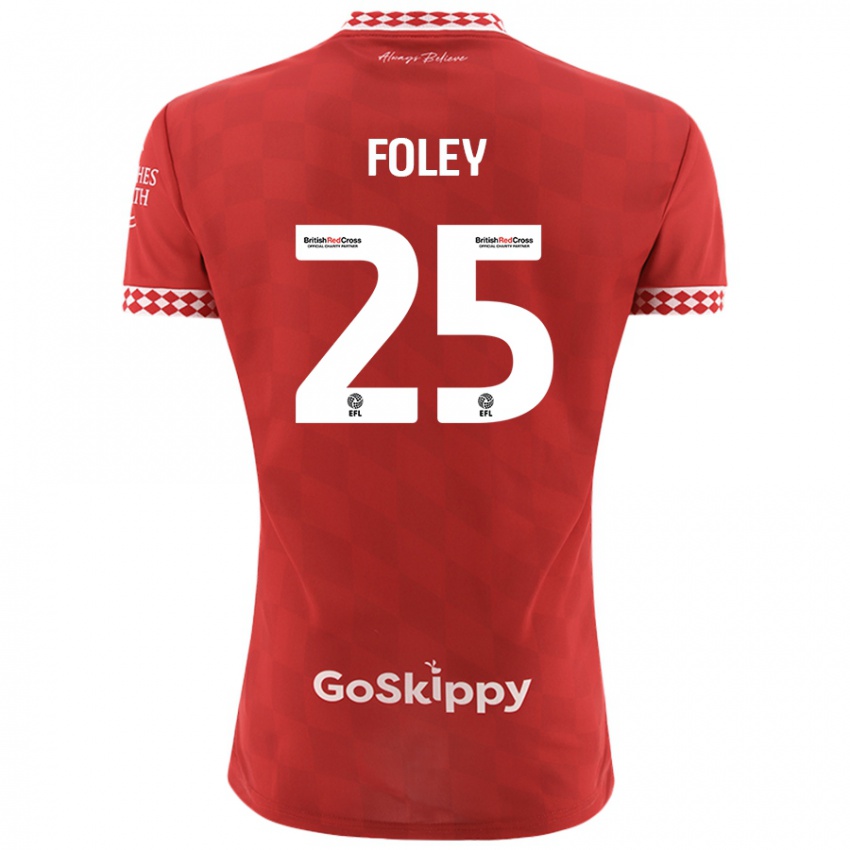 Gyermek Erin Foley #25 Piros Hazai Jersey 2024/25 Mez Póló Ing